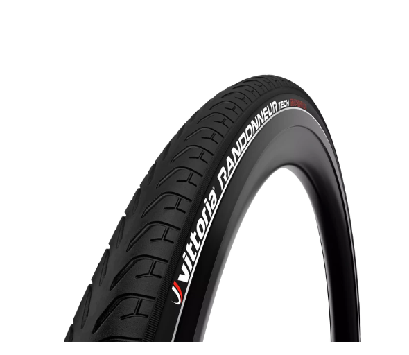 buitenband Vittoria Randonneur tech 37-622 Rigid D (anti-lek laag 3MM), Zwart met zwarte reflectie* 28x1.5/8x 1 3/8, ETRTO 37-622
