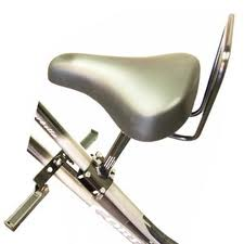 Kinderzadel met bevestiging op framebuis, voor dames fiets.  model 1