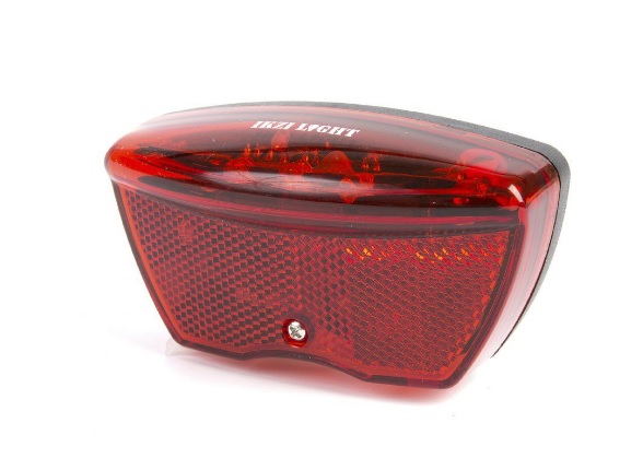 IkziLight achterlicht 5 led (auto on/off) met reflector Batterij