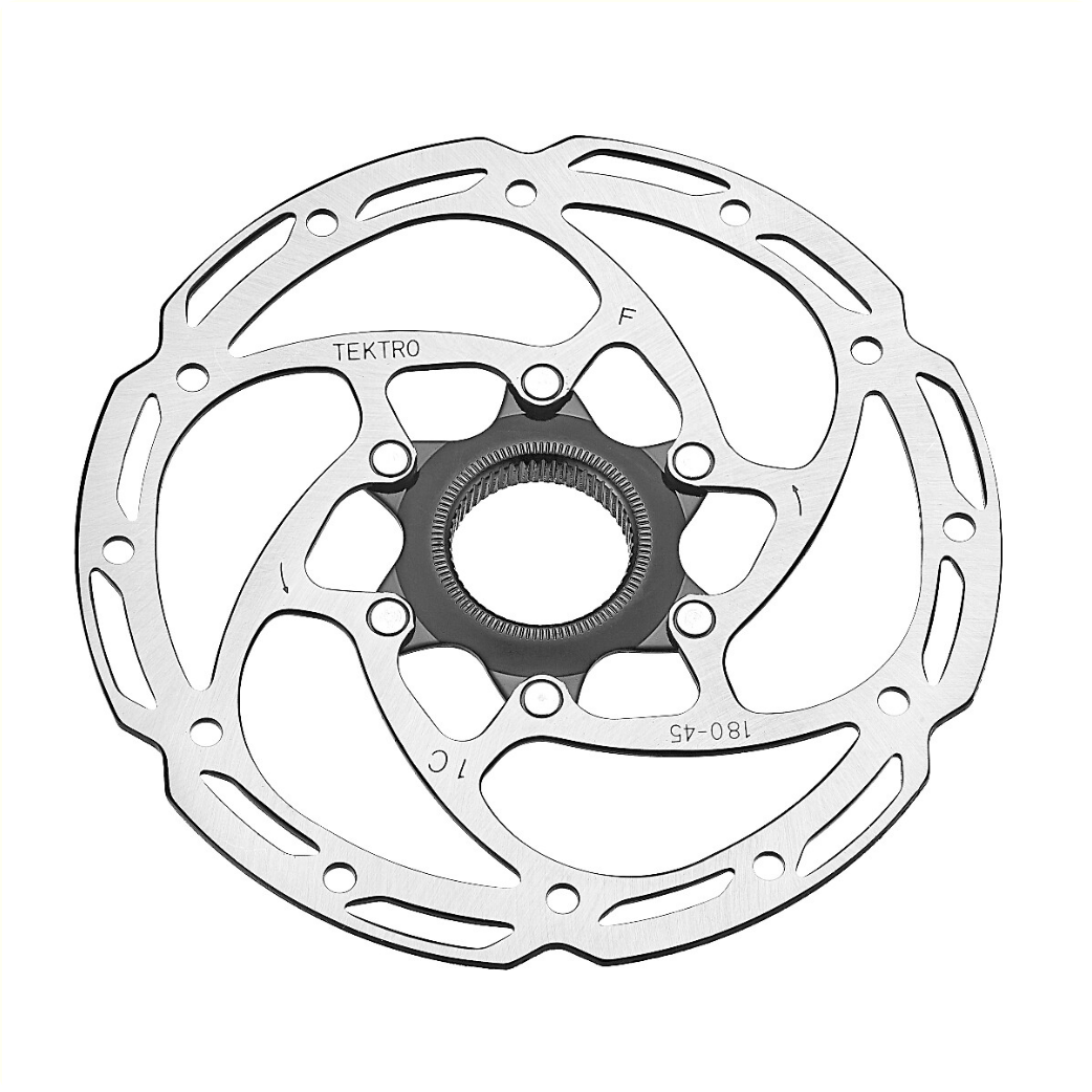 Tektro schijfrem rotor TR180-45 ø180x2.35mm, zilver Centerlock