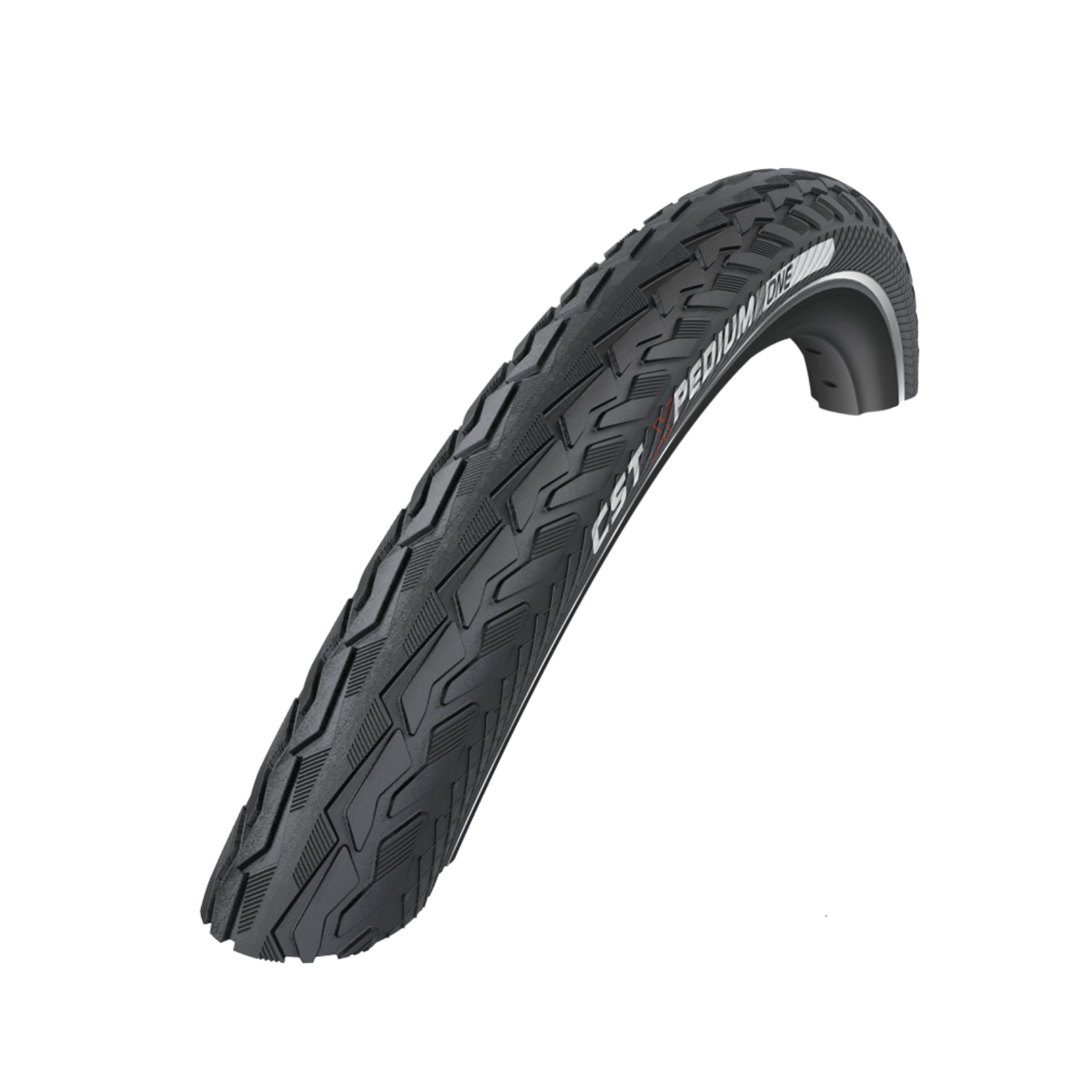 CST Xpedium One (1mm anti-lek) Zwart met zijreflectie. 26x1,75, ETRTO 47-559