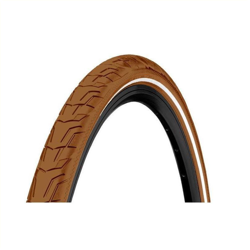 Continental Ride City buitenband, bruin met reflectie,  28x1.75 , ETRTO 47-622 (25km/h E-Bike approved)