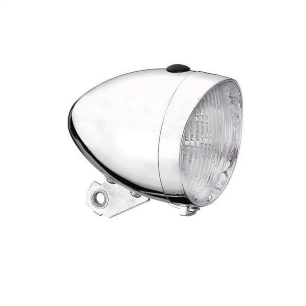 Koplamp met 3 leds  Zilver Batterij