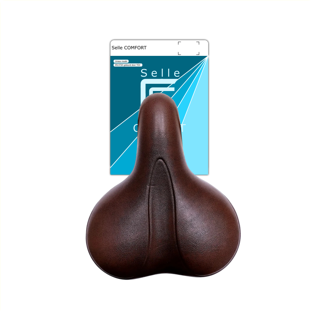 Selle Comfort zadel E-Bike Soft bruin, zonder strop