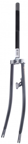 Voorvork 28 x 1 ½ Zwart met dynamohaak. 1 inch,