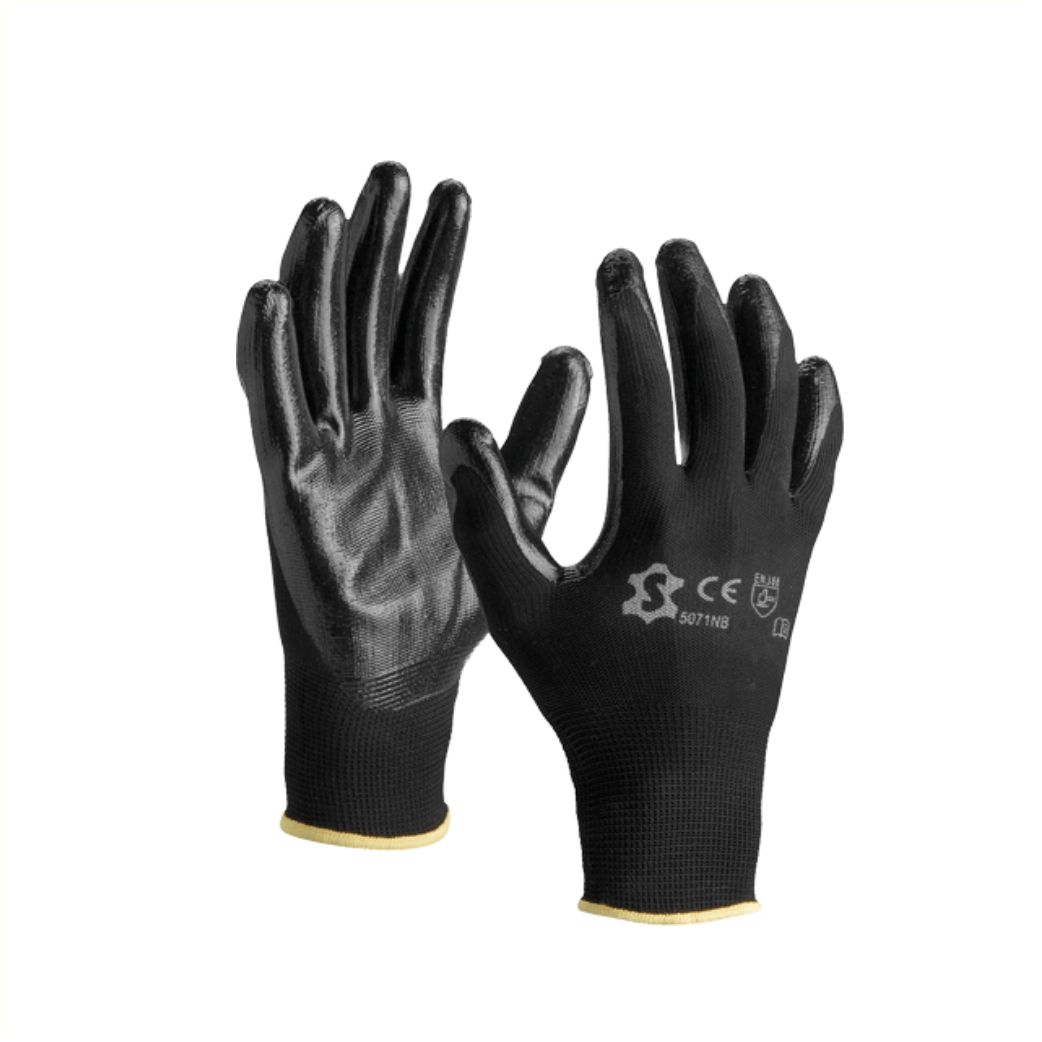Handschoenen Nitril Polyester maat 8/L