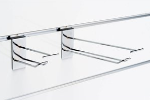 Slatwall/Lamel haak dubbel gesloten L20cm diam 4mm