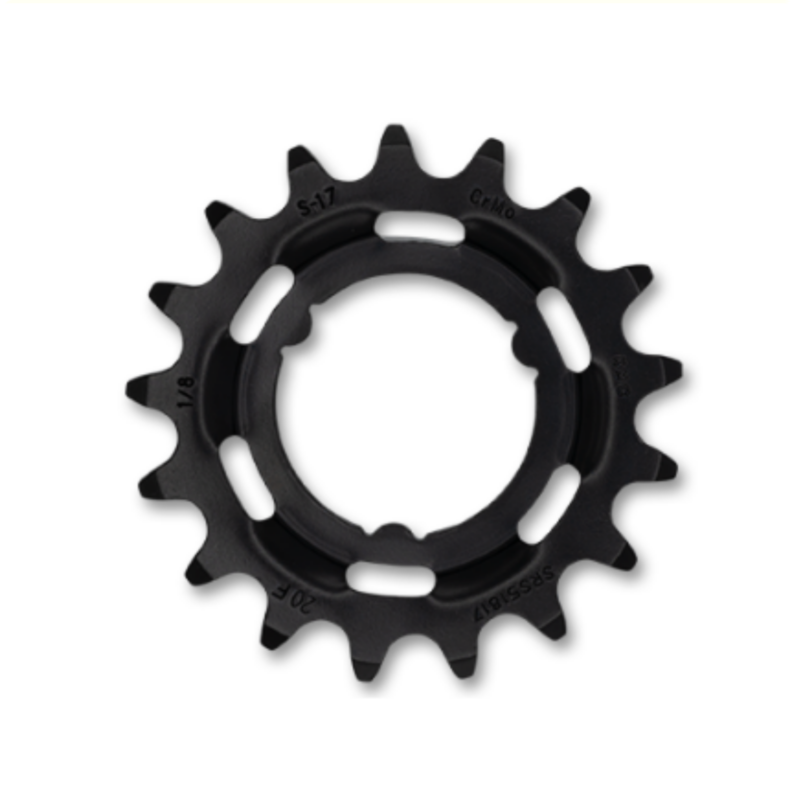 KMC tandwiel R Shimano wide 17T achtertandwiel. Chromoly Black 1/2x1/8"
