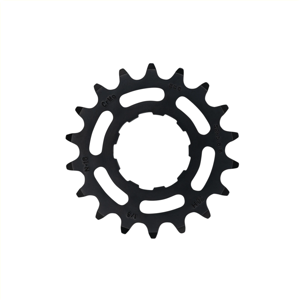 KMC tandwiel R Enviolo narrow 18T achtertandwiel. Chromoly Black 1/2x1/8. voor Enviolo versnellingsnaven/