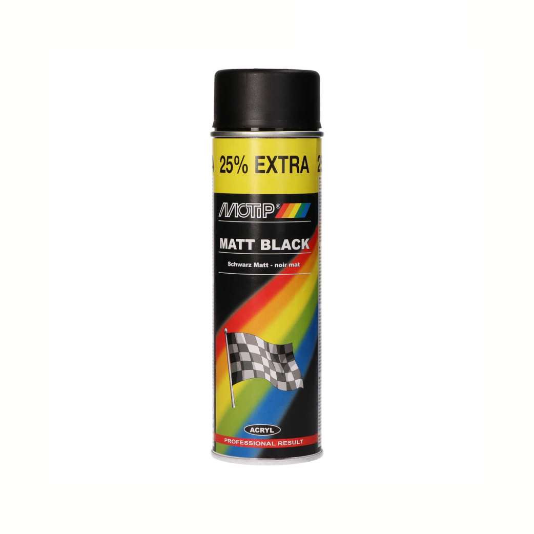 Motip Spuitlak mat zwart 500ml