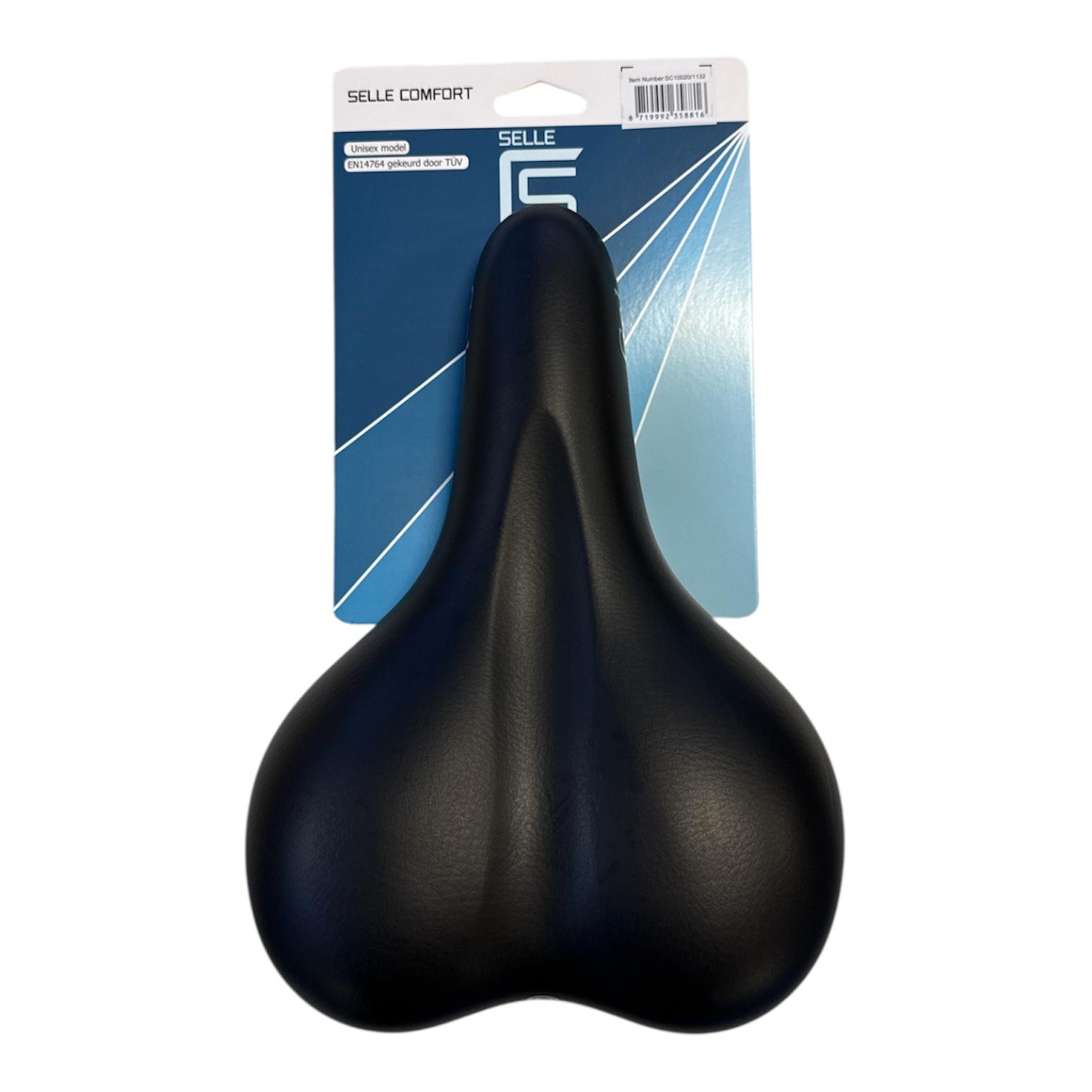 Selle Comfort zadel zwart gel, zonder strop