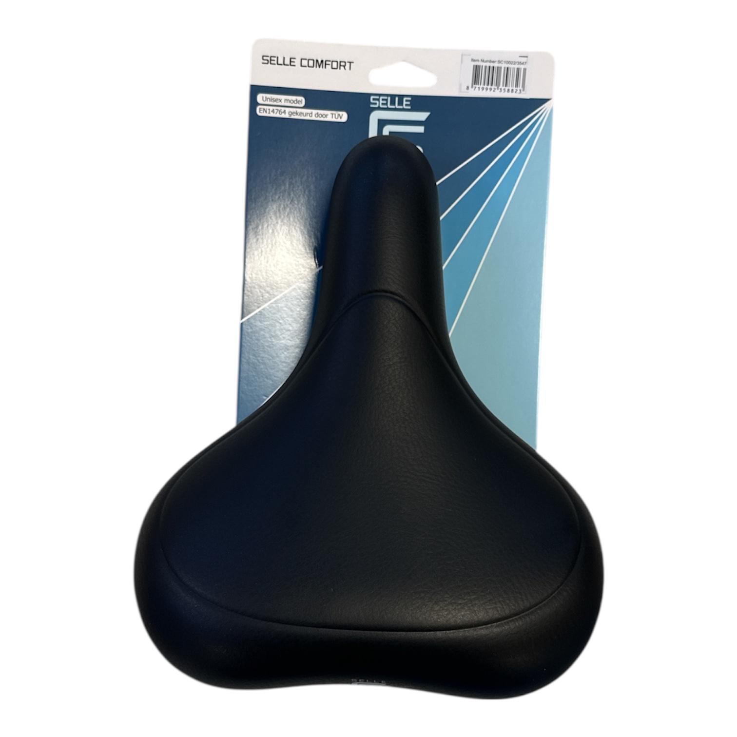Selle Comfort zadel E-bike met handgreep zwart soft, zonder strop