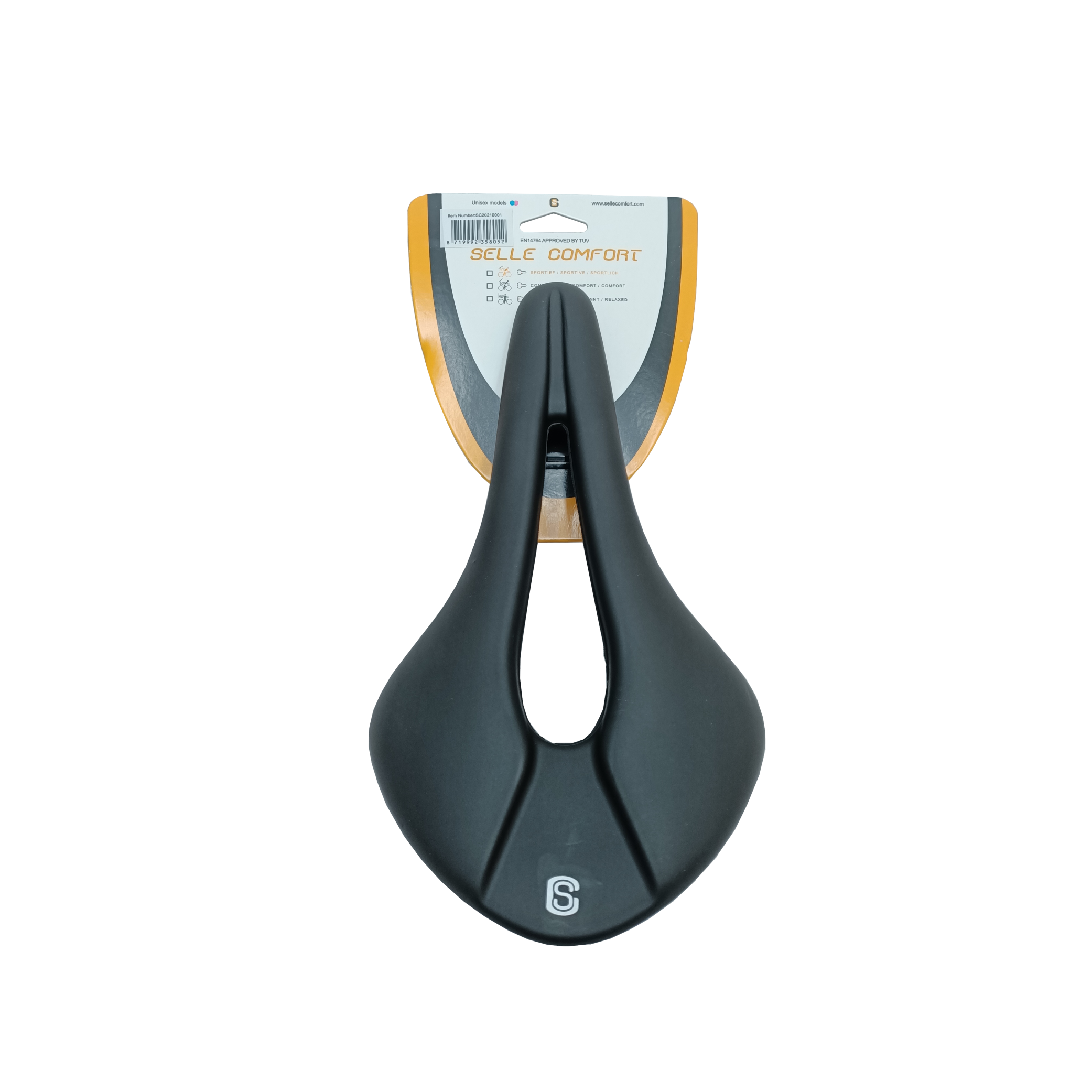Selle Comfort zadel race/mtb. lengte 26.5cm breedte14.5cm Zonder strop