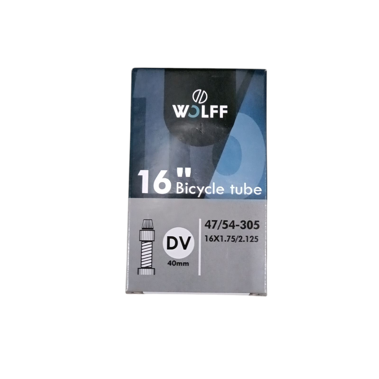 WOLFF  Binnenband 16x1.75  ETRTO 47/-305, Ventiel: Dunlop Blitz/Holland ventiel 35mm