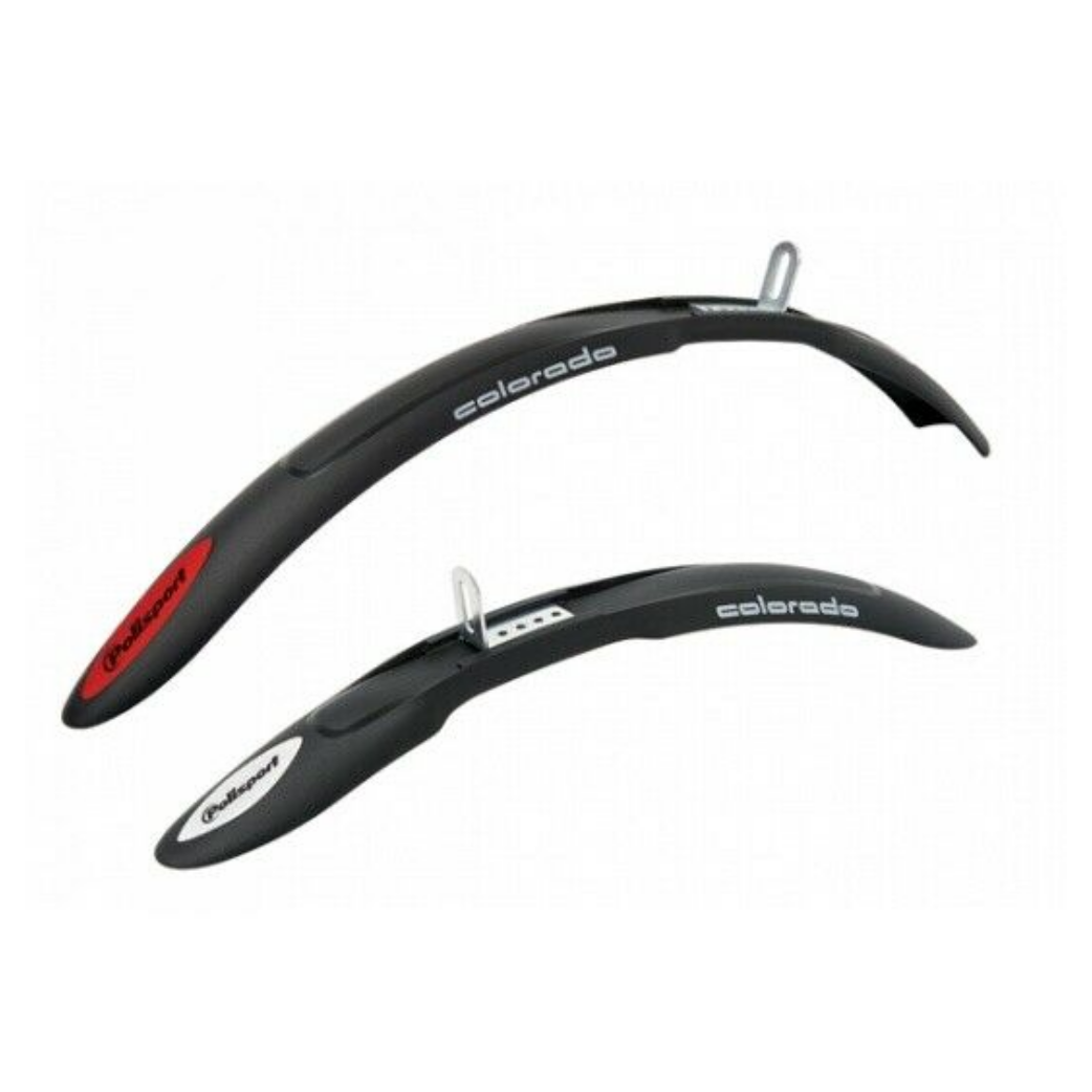 Spatborden set  Colorado 26". Voor en achter. zwart