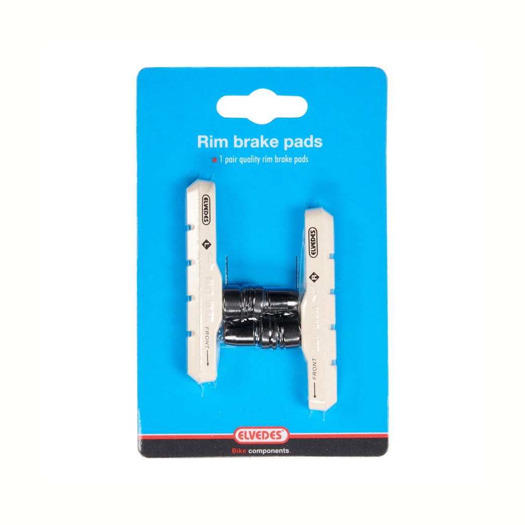 Elvedes witte V-brake remblokken, per paar
