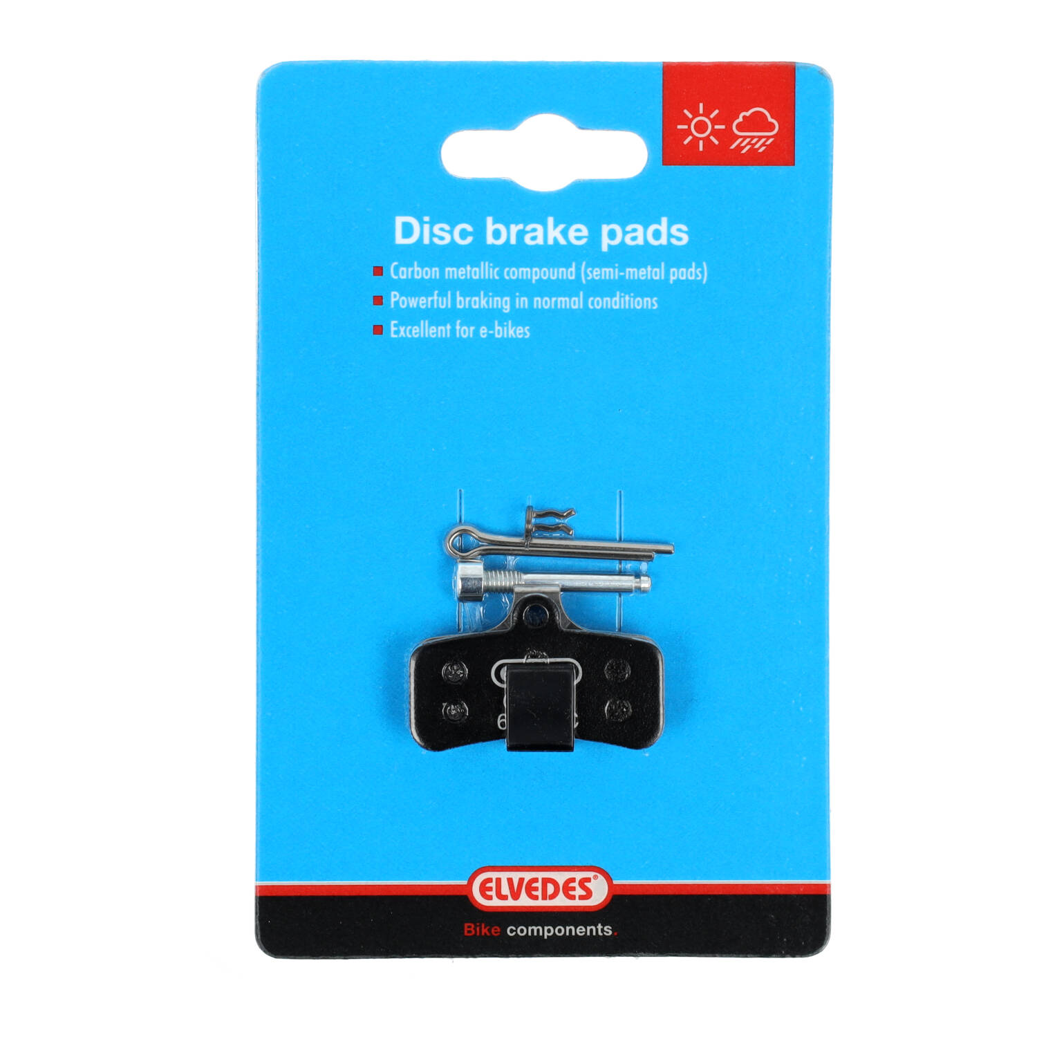 1 paar Elvedes Medium schijfremblokken (E-Bike) voor oa. Shimano , Tektro en TRP