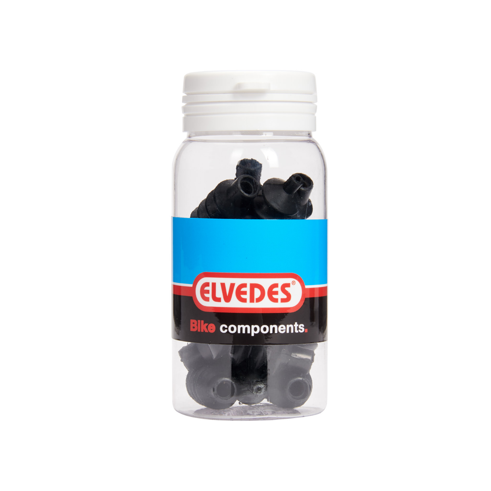 Elvedes v-brake rubber harmonica, zwart 35mm. 15 stuks in pot