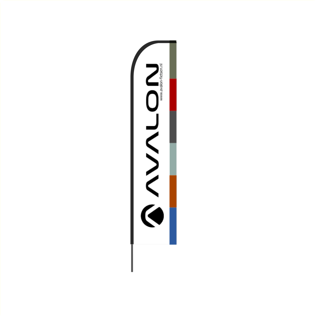 Avalon Beachflag, inclusief glasvezel stok en parasolvoet.
