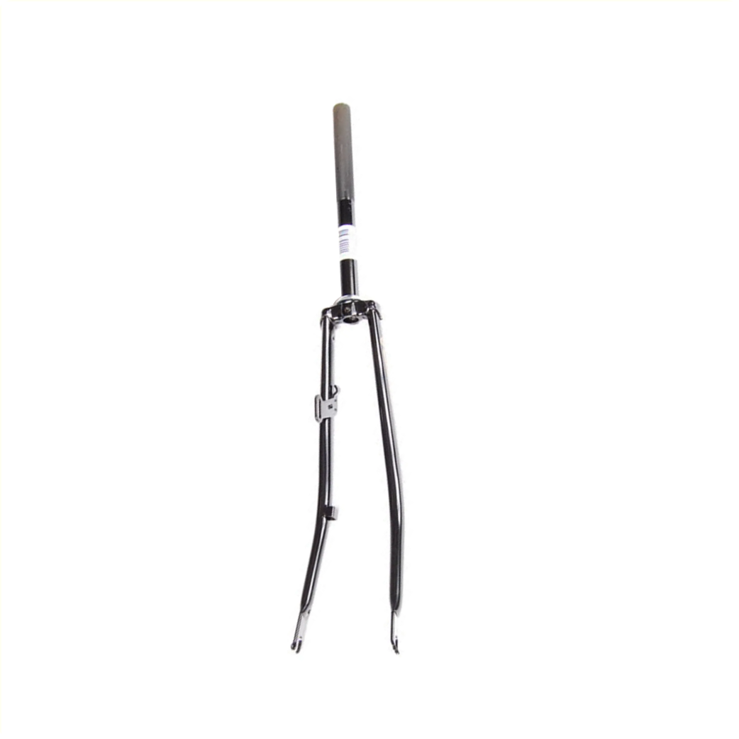 Voorvork 28x1 5/8x1 3/8 zwart met dynamohaak en remnok. 1 inch