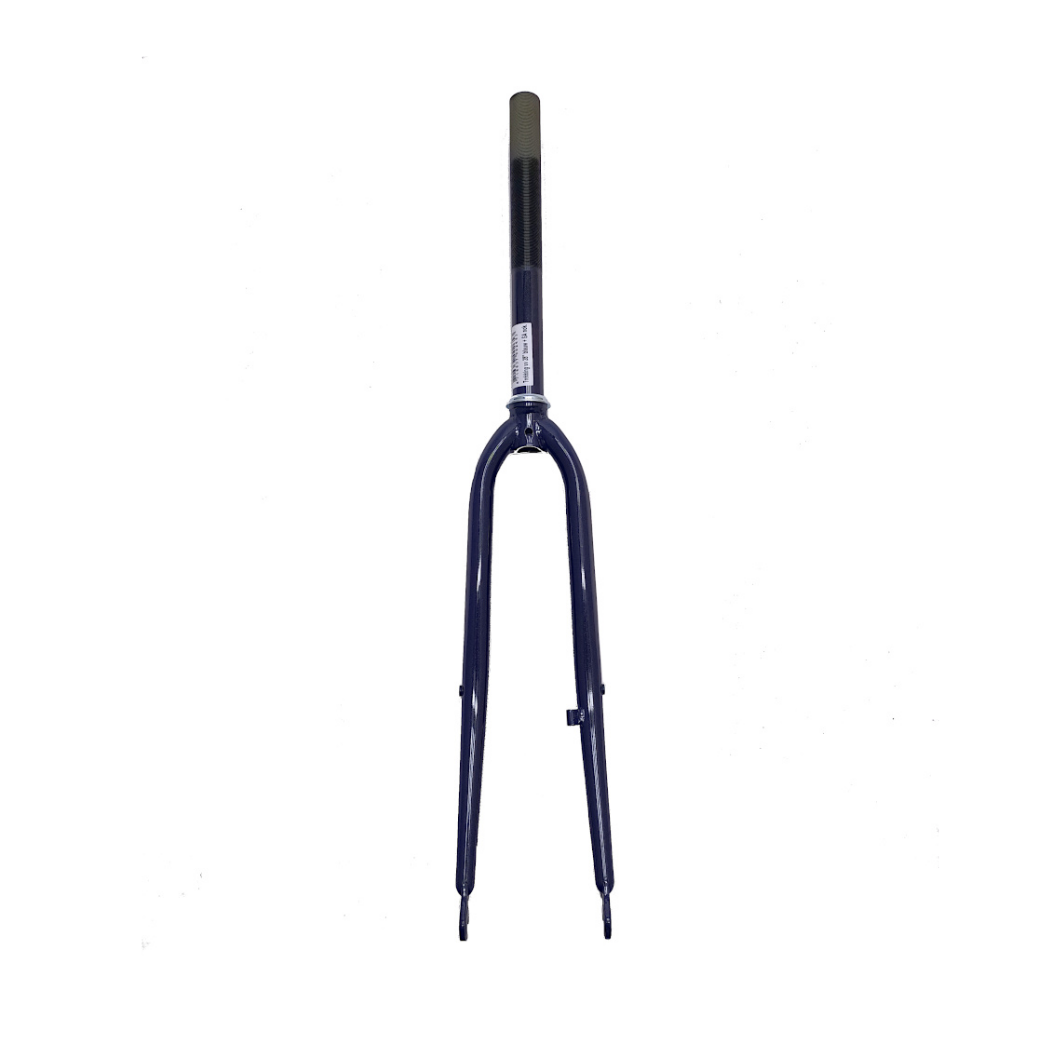 Voorvork 28x1 5/8x1 3/8 met remnok, blauw. 1 inch