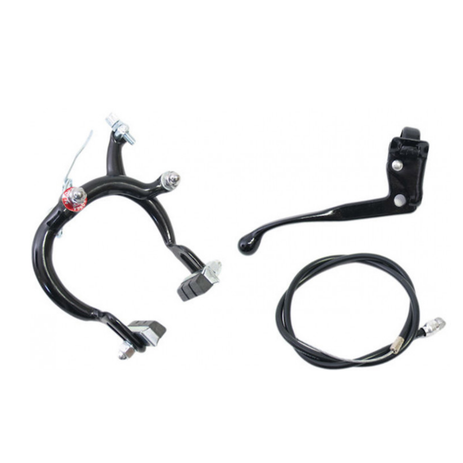 Alhonga sidepull rem set, voorzijde. zwart