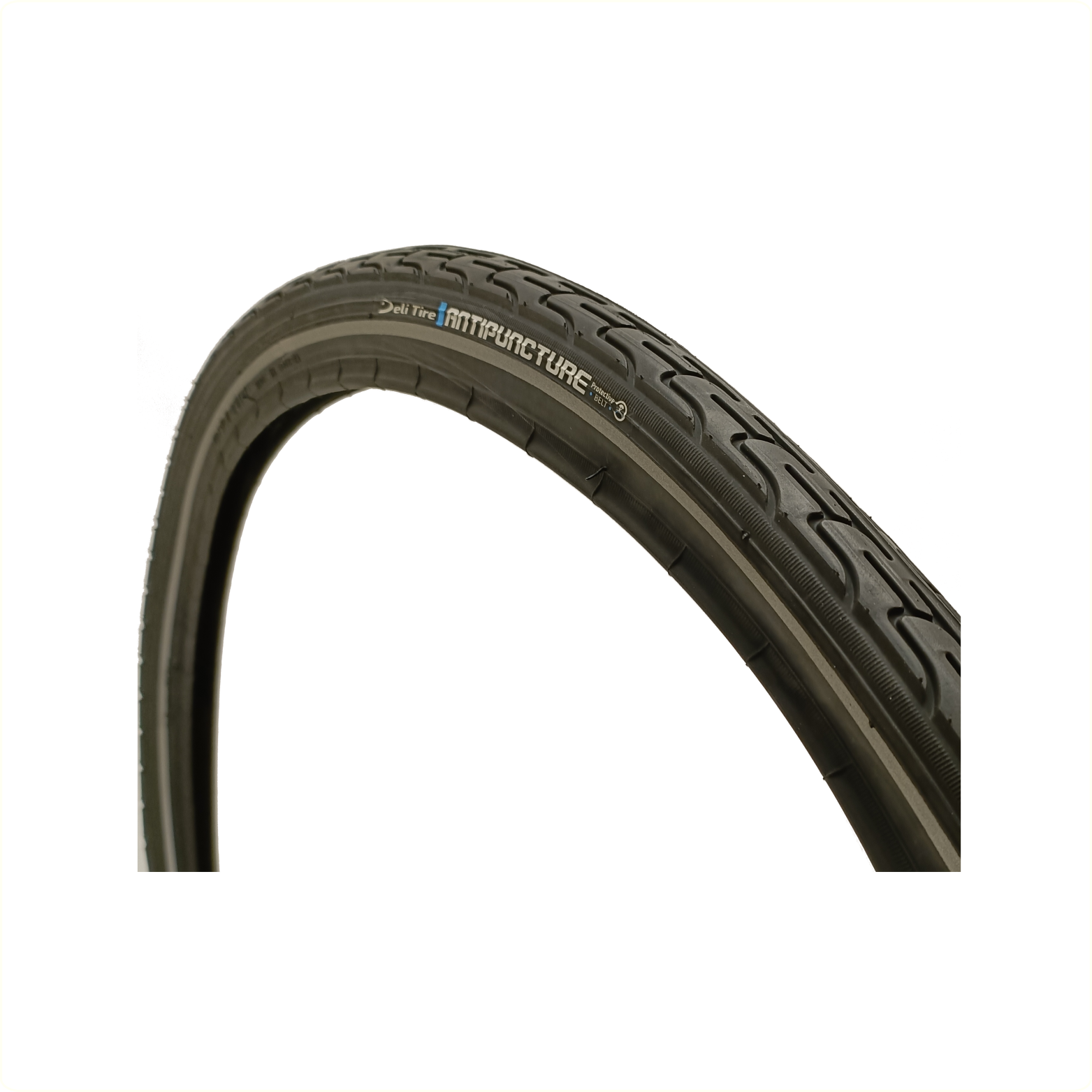 Deli buitendband, zwart reflectie, 28x1½  ETRTO 40-635, 1mm anti-lek