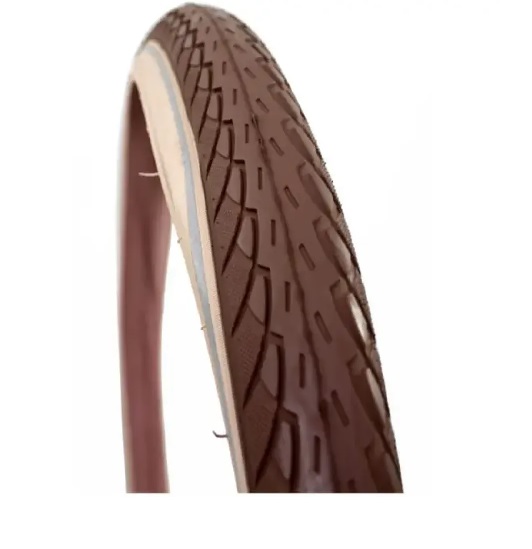 Deli SA-209 buitenband, Bruin/crerme met reflectie, 28x1.75, ETRTO 47-622