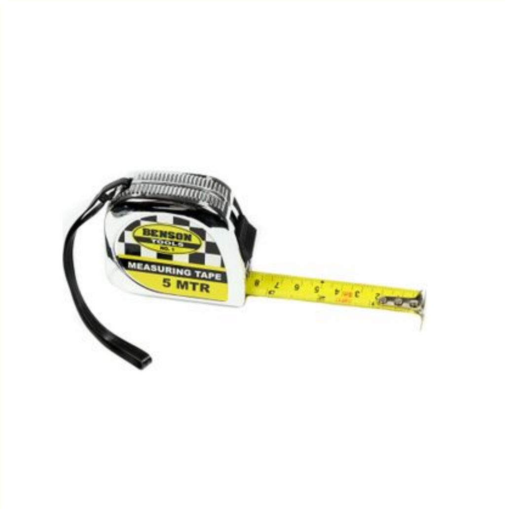 Rolmaat, chroom 5 meterx19mm