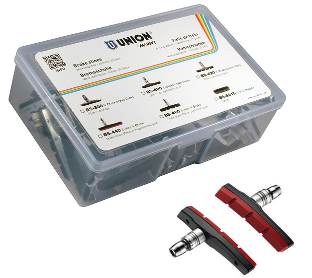 Union BS-440 V-brake remblok 80 mm. Per 25 paar, voor E-Bike
