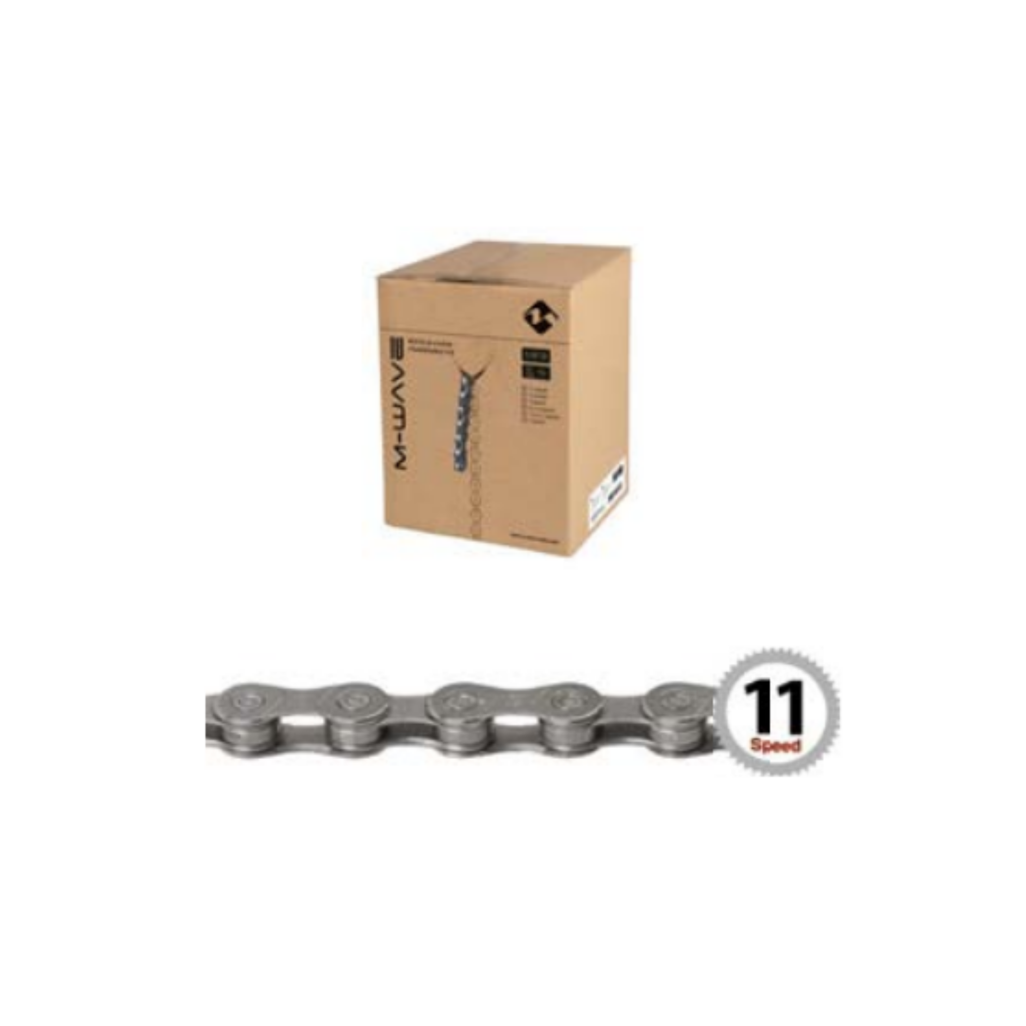 M-Wave ketting 11 speed 1/2x11/128, grijs. 15m op rol, incl 10 verbindingsschakels