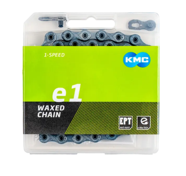 KMC E1 ketting EPT smal 1/2x3/32, anti roest, 110 L single speed