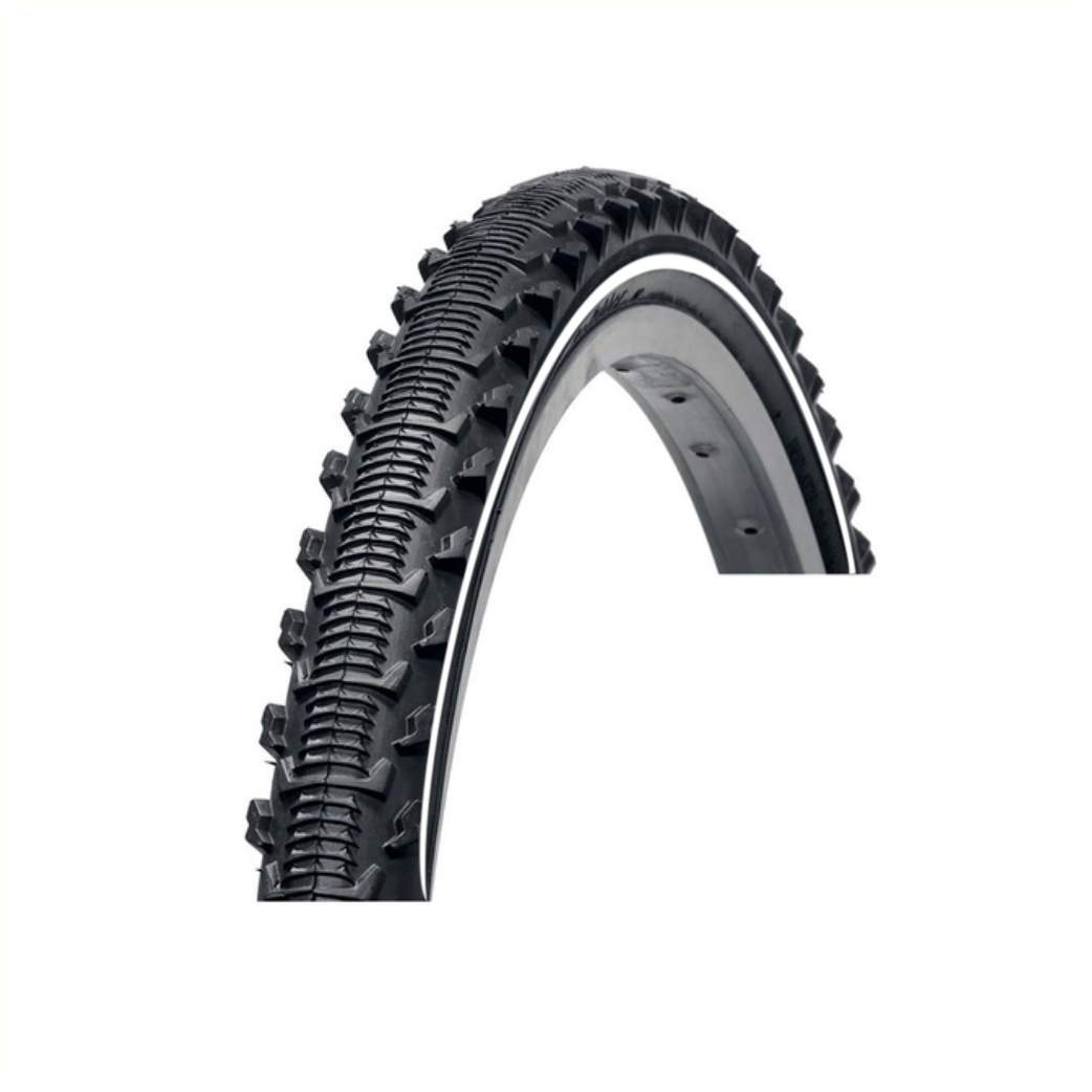 Vee Rubber VRB 185 buitenband, zwart met witte lijn, 26x2.00 ETRTO 50-559, inclusief DV binnenband