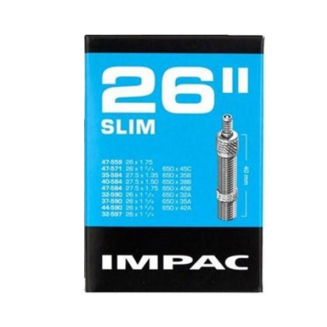 Impac Binnenband (by Schwalbe) DV26 SLIM  26x1.75 - 26 x1 3/8 - 26x 1 1/4 ETRTO 32/47-559/597, Ventiel: Dunlop Blitz/Holland 40mm