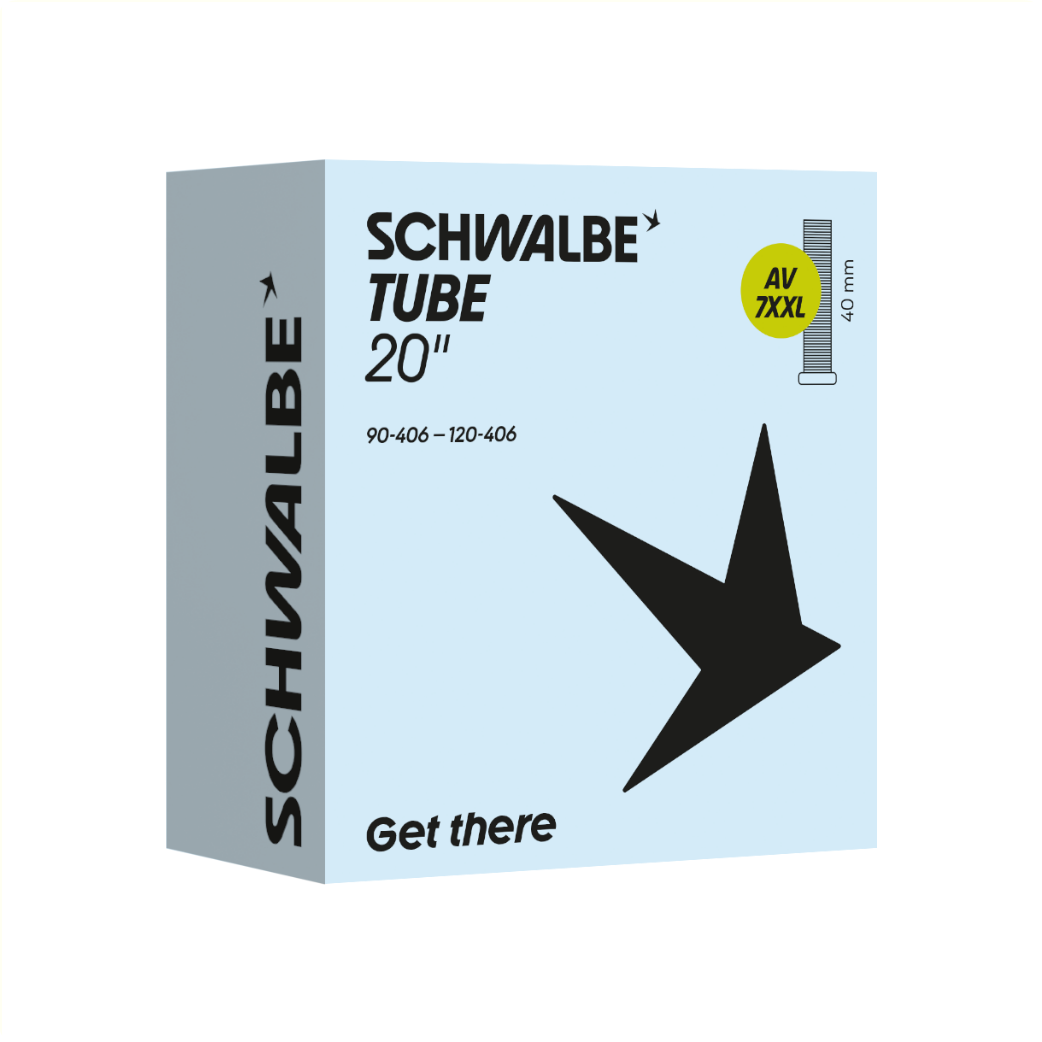 Schwalbe Binnenband AV7XXL, Fatbike 20x4.00-4.90. ETRTO 90/120-406, schrader/autoventiel 40mm
