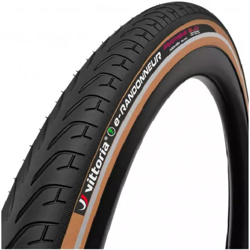 Vittoria buitenband E-Randonneur Reflect, Zwart/naturel met reflectie, 28x2.00, ETRTO 50-622