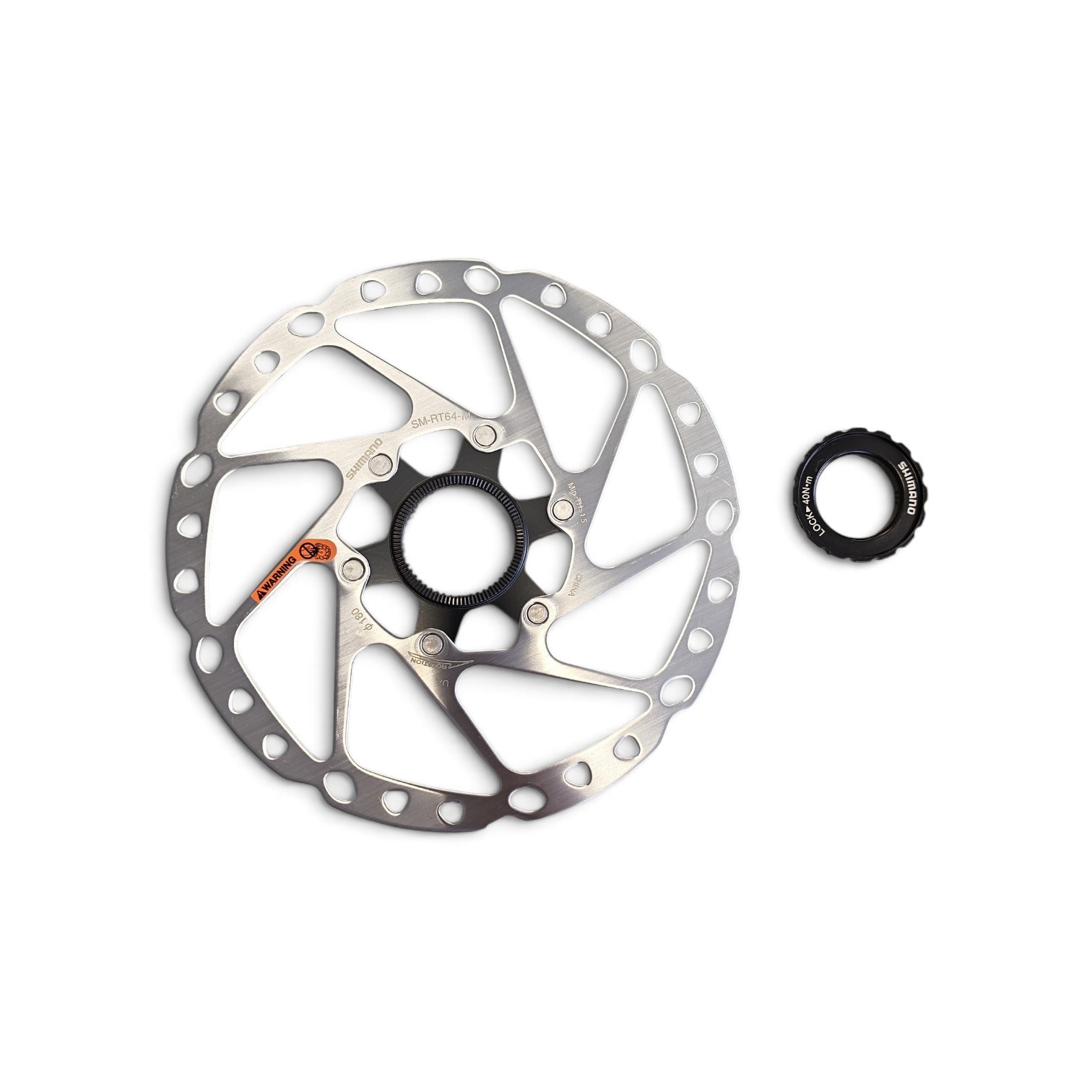 Shimano RT64 Remschijf RVS 180mm external Centerlock montage