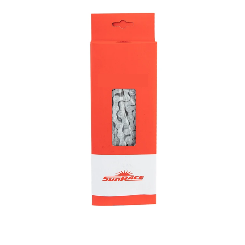 SunRace CNM22 ketting, 1/2 x 3/32  5/6 speed, friction 116L zwart