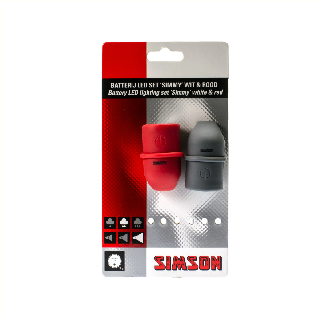 Simson Batterij LED set ''Simmy'',3 LED's, 29 LUX/13.5 LUX