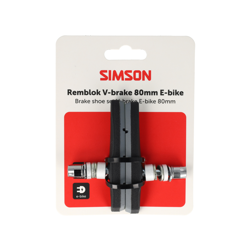 Simson remblokken E-bike V-brake 80mm per paar