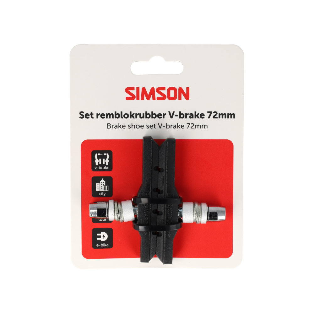 Simson remblokken V-brake 72 mm per paar