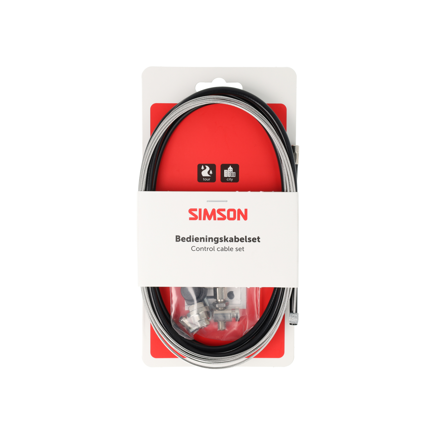 Simson Remkabelset compleet RVS Shimano Rollerbrake zwart