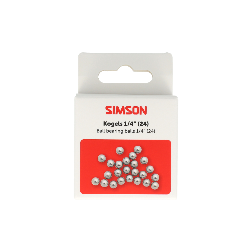 Simson Kogels 1/4", 24 stuks