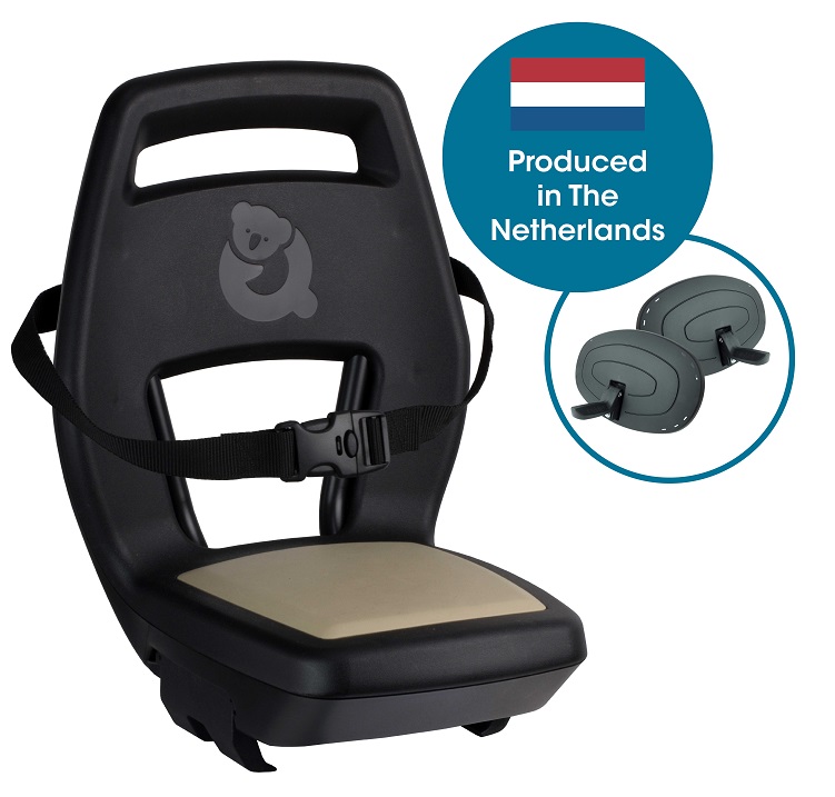 Qibbel Junior 6+ Khaki - zwart/zand (incl. gordel, voetsteunen en voetbeschermingsplaten)