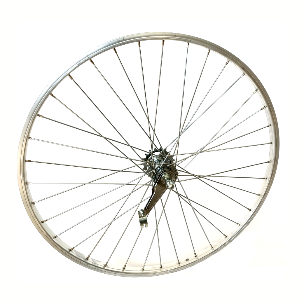 Achterwiel 26x1,75 aluminium velg, Shimano remnaaf.